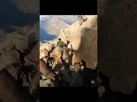 Teröristlerin mağaradan çıkarak