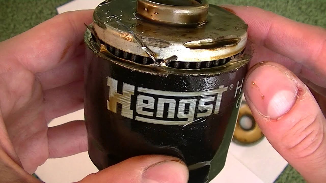 Inside Hengst oil filter after 1 year. hengst filter YouTube