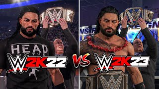 WWE 2K23 vs WWE 2K22 ( Graphics & Details Comparison )