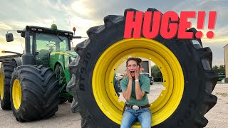 Putting Monster Truck Tires On My Tractor