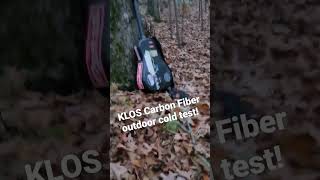 KLOS carbon fiber cold test (and I busted my butt) 😂 #keepitklos