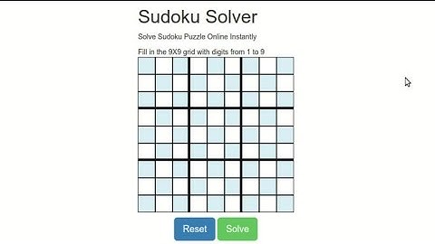 Sudoku Solver : An online tool that solves any sudoku puzzle instantly