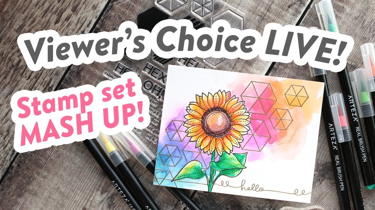 Viewer's Choice LIVE REPLAY - Stamp set MASH UP! kwernerdesign 2018