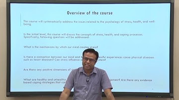 Lec 1 : The Nature of Stress 1 #CH25SP #swayamprabha