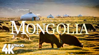 FLYING OVER MONGOLIA (4K UHD) - Peaceful Music Along with Beautiful Scenery - 4K Video Ultra HD #102