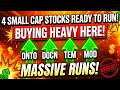 4 SMALL CAP STOCKS THAT CAN HAVE MASSIVE RUNS! BUYING HEAVY HERE! ONTO! DOCN! TEM! more!