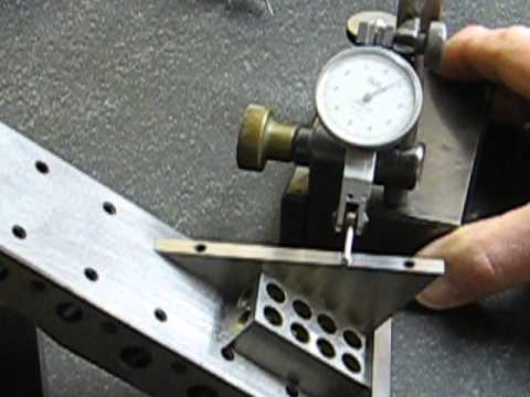 Inspection de l'angularité à l'aide d'un comparateur à cadran et d'une barre sinusoïdale