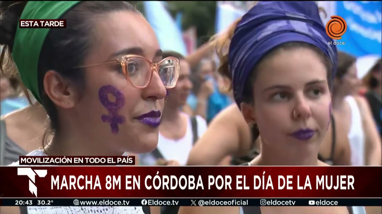 8M en Córdoba: mujeres marcharon para defender sus derechos y con un claro mensaje al Gobierno