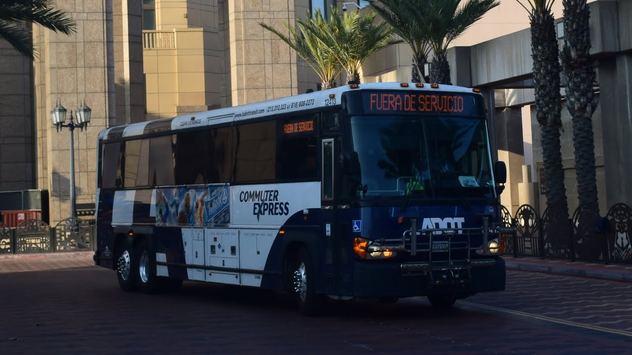 LADOT Commuter Express 2012 MCI D4000CT CNG #12413 - Ride Video 