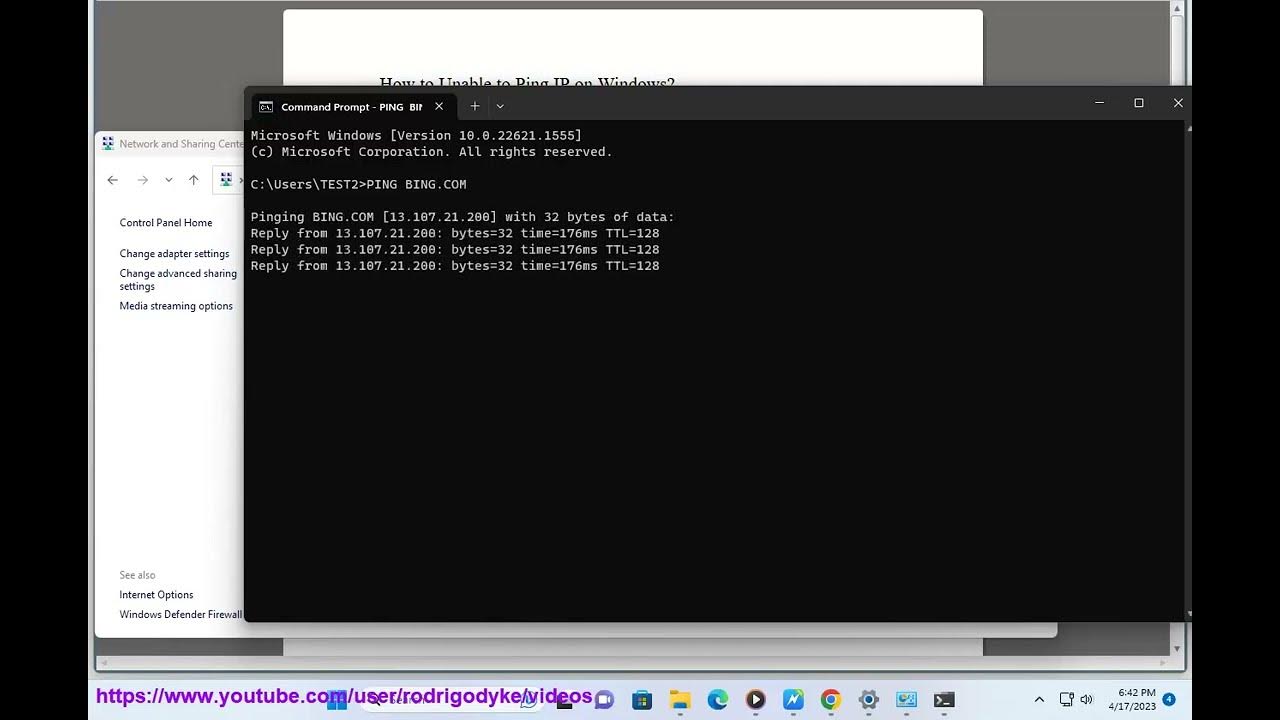 Fix unable to ping ip on windows youtube