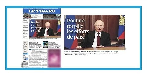 Reconnaissance de l'indépendance des territoires ukrainiens prorusses: "Poutine torpille la paix"