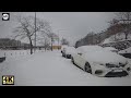 Helsinki is full of Snow after Blizzard! Morning Walk from Kruununhaka to Kamppi ( 30 Jan 2022 )