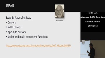 Gianluca Sartori: Advanced T-SQL Technique - 20160614