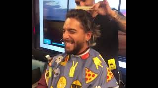 Maluma get new Hairstyle Look from Cancer Patients in Miami Cancer Institute on World Cancer Day