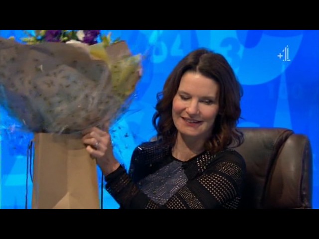 Rachel Riley Delivering Flowers To Susi Dent Celebrating her 25 Years On Countdown 2017 06 29 class=