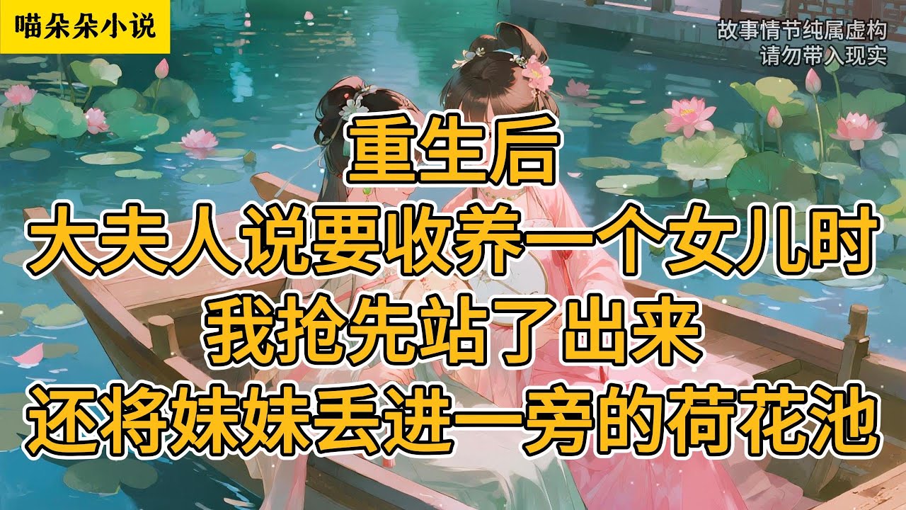 重生后，大夫人说要收养一个女儿时。我抢先站了出来，还将妹妹丢进一旁的荷花池。#一口氣看完 #小说 #小説 #故事