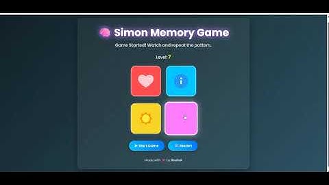 🧠Simon says memory game 🌟