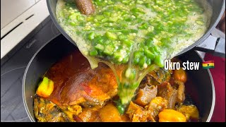 MAKE THE TASTIEST GHANAIAN OKRO\OKRA STEW | STEP BY STEP |RECIPE #ghanaianokrostew #delicious