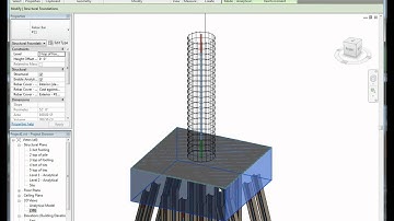 Revit Autodesk  - Video 5 Placing steel in a bridge pier column -part 2