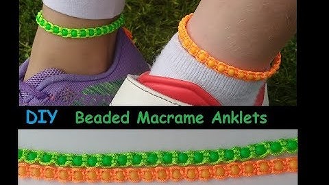 Simple DIY Beaded Macrame Anklet [Ankle Bracelet] Tutorial