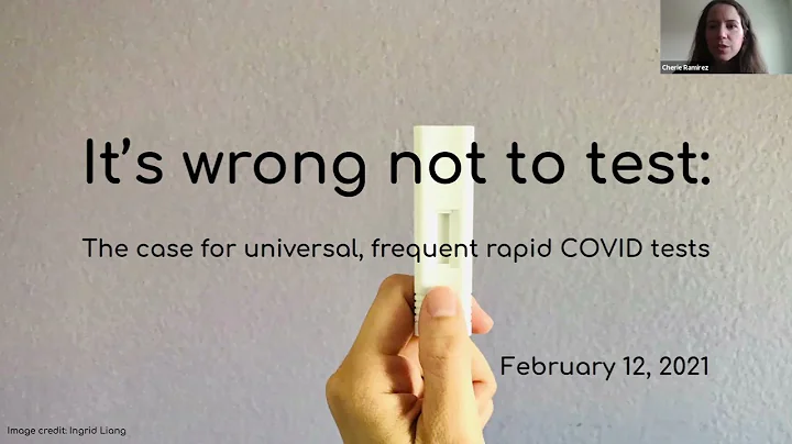 Its Wrong Not To Test: 2.12.2021 Event with Q&A