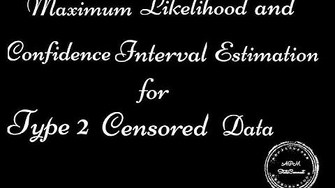 Maximum Likelihood and Confidence Interval Estimation for Type 2 Censored Exponential Data | APMSC |