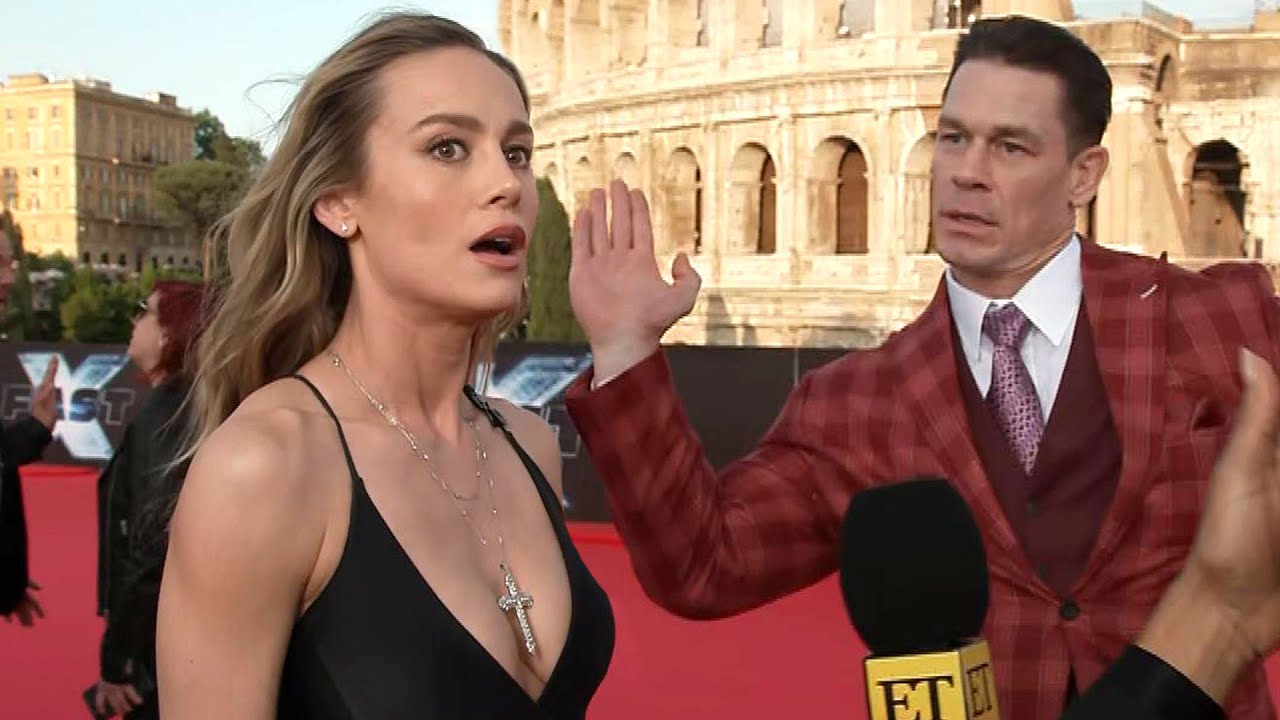 ⁣John Cena CRASHES Brie Larson's Fast X Interview (Exclusive)