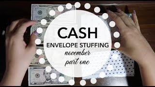 CASH ENVELOPE STUFFING | november part 1
