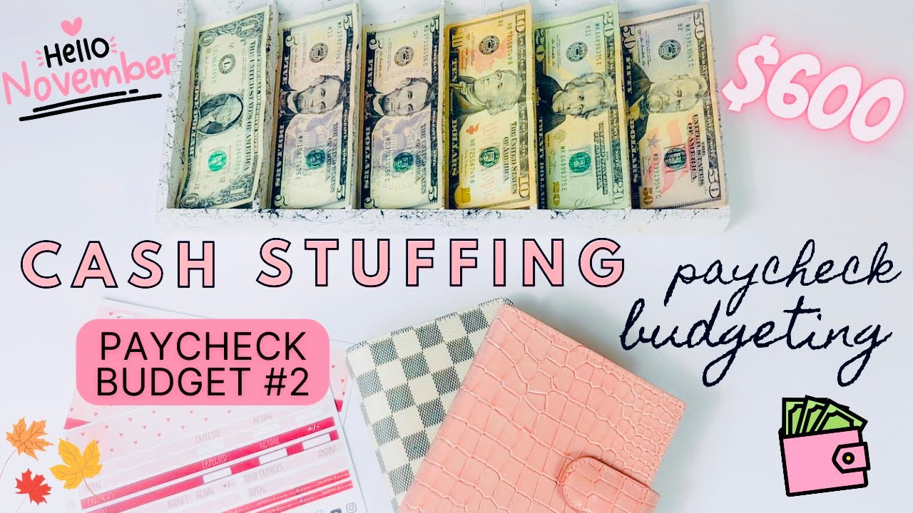 $600 CASH ENVELOPE STUFFING, Paycheck Budget, SINKING FUNDS + SAVINGS  CHALLENGE