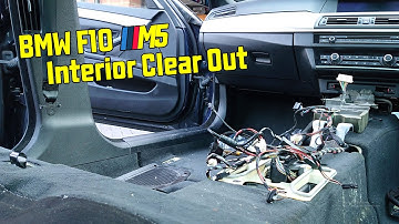 Salvage BMW F10 M5 Interior Clear out & Battery Swap