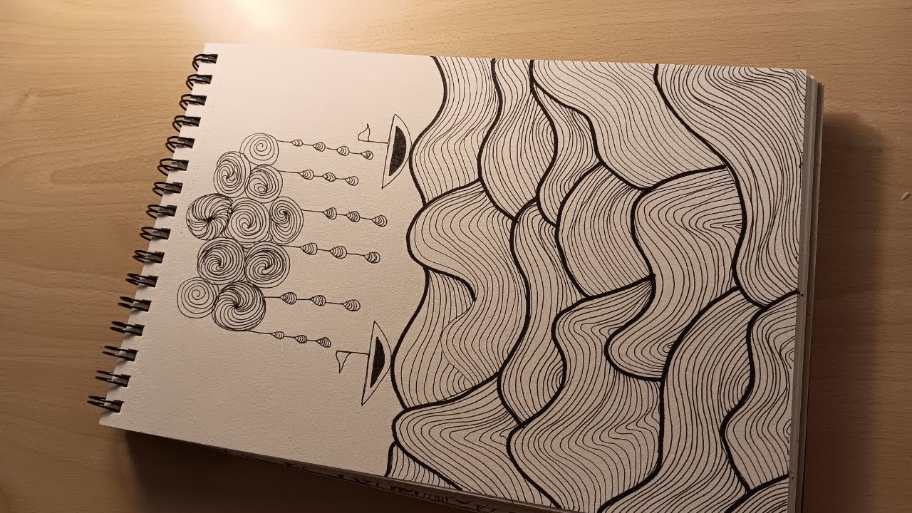 Ocean Wave Zentangle - YouTube