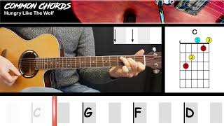 Hungry Like The Wolf - Duran Duran | GUITAR LESSON | Common Chords