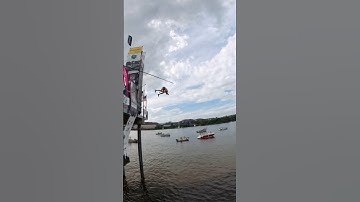 No such thing as half sends at the River Games 🤯 #Insta360 #pov #jump #adrenaline #shorts #fyp