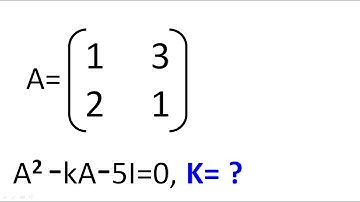 A2-KA-5I=0   K=?  || HSC Higher math 1st paper - matrix - Chapter 1
