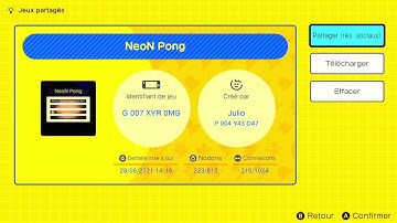 Nintendo Builder Garage (Atelier) Game "NeoN Pong"