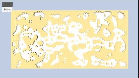 Cave creation using cellular automata