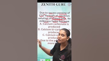 When CO2 Pass Through An Aqueous Solution Of Slaked Lime | Rapid Chemistry 166 | class 10