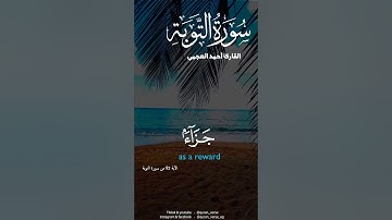 فليضحكوا قليلا وليبكوا كثيرا #احمد العجمي #سورة التوبة #قران كريم #تلاوات #foryou #fypシ