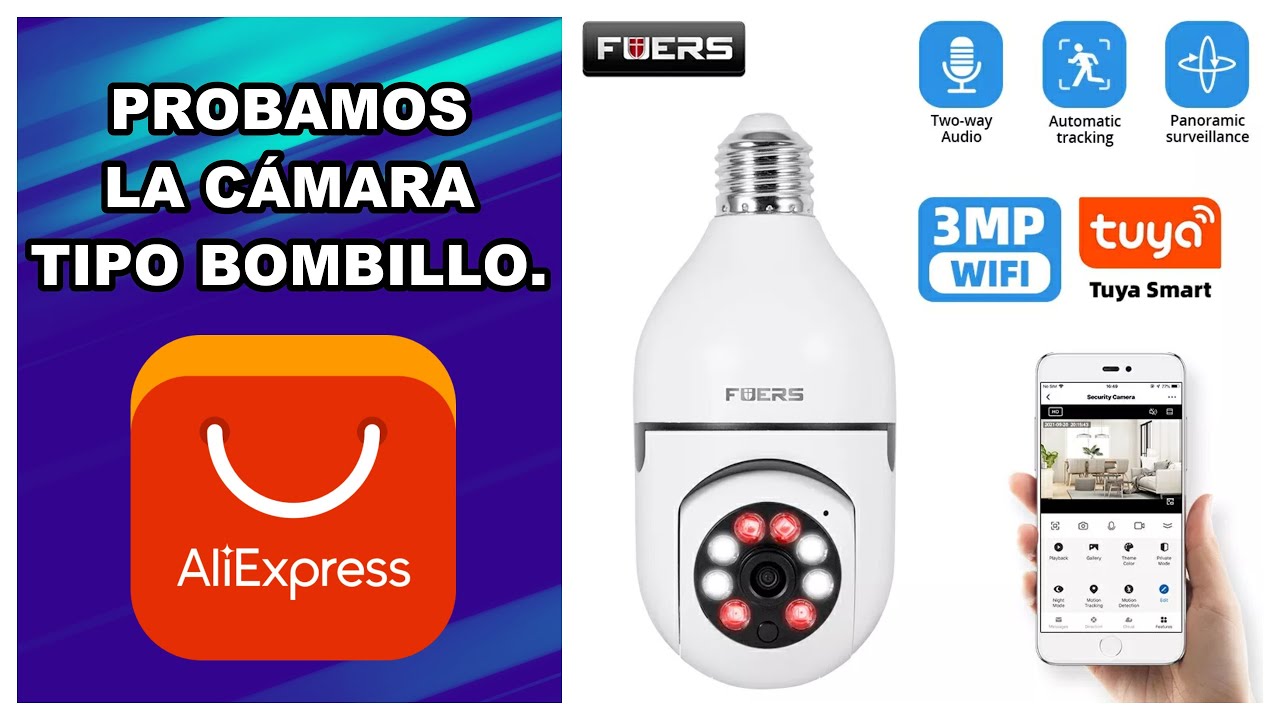 360° Bombillo Camara de Seguridad WIFI Bombilla Lampara Light Bulb Security  Cam