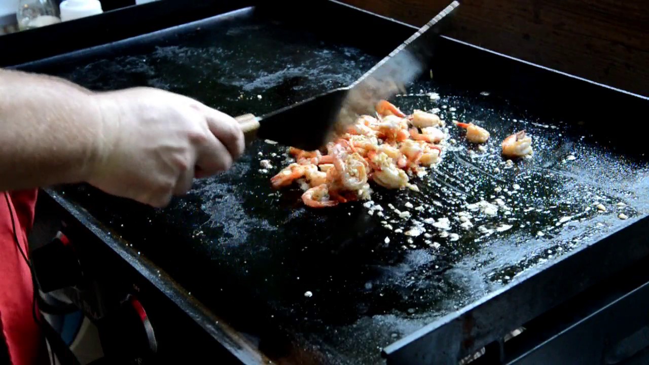 blackstone shrimp griddle cooking recipes garlic simple butter sauce choose board