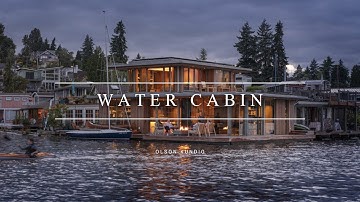 Watercabine, drijvend huis met twee verdiepingen in Portage Bay in Seattle
