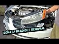 HYUNDAI SONATA HEADLIGHT REMOVAL REPLACEMENT 2005 2006 2007 2008 2009 2010