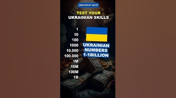 Learn Ukrainian: Numbers 1-1 Billion | Quiz