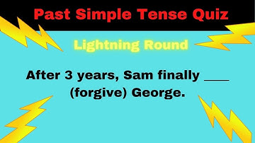 Past Simple Tense Quiz -  Irregular Verbs - LIGHTNING ROUND!