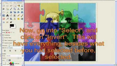 How to make your picture into a colorful puzzle GIMP tutorial