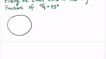 1.2.4 Finding the Exact Value of the Trigonometric Functions of pi/4