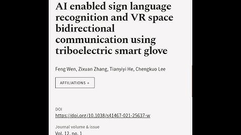 AI enabled sign language recognition and VR space bidirectional communication using t... | RTCL.TV