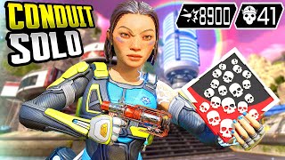 SOLO CONDUIT 41 KILLS \& 8900 DAMAGE ABSOLUTELY INSANE IN TWO GAMES (Apex Legends Gameplay)