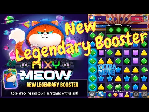 ~ New Update~ New Legendary Booster ⟪Mixy Meow⟫ Gameplay, Match Masters