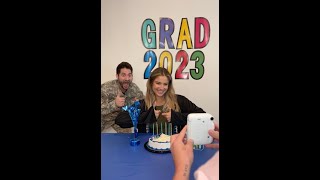 Military husband surprises wife at her graduation party 🥹